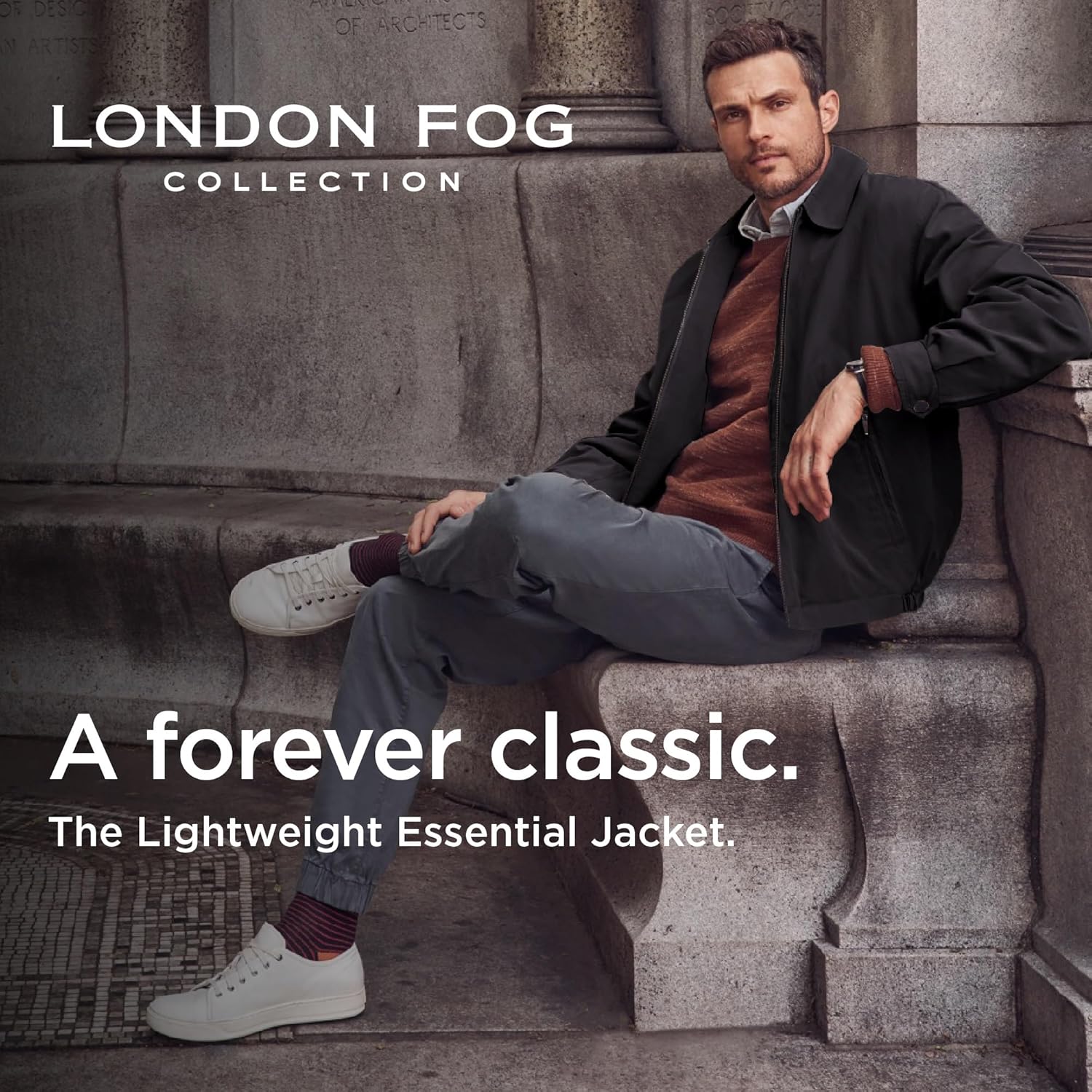 Men's Auburn Zip-Front Golf Jacket (Regular & Big-Tall Sizes) - Image 2