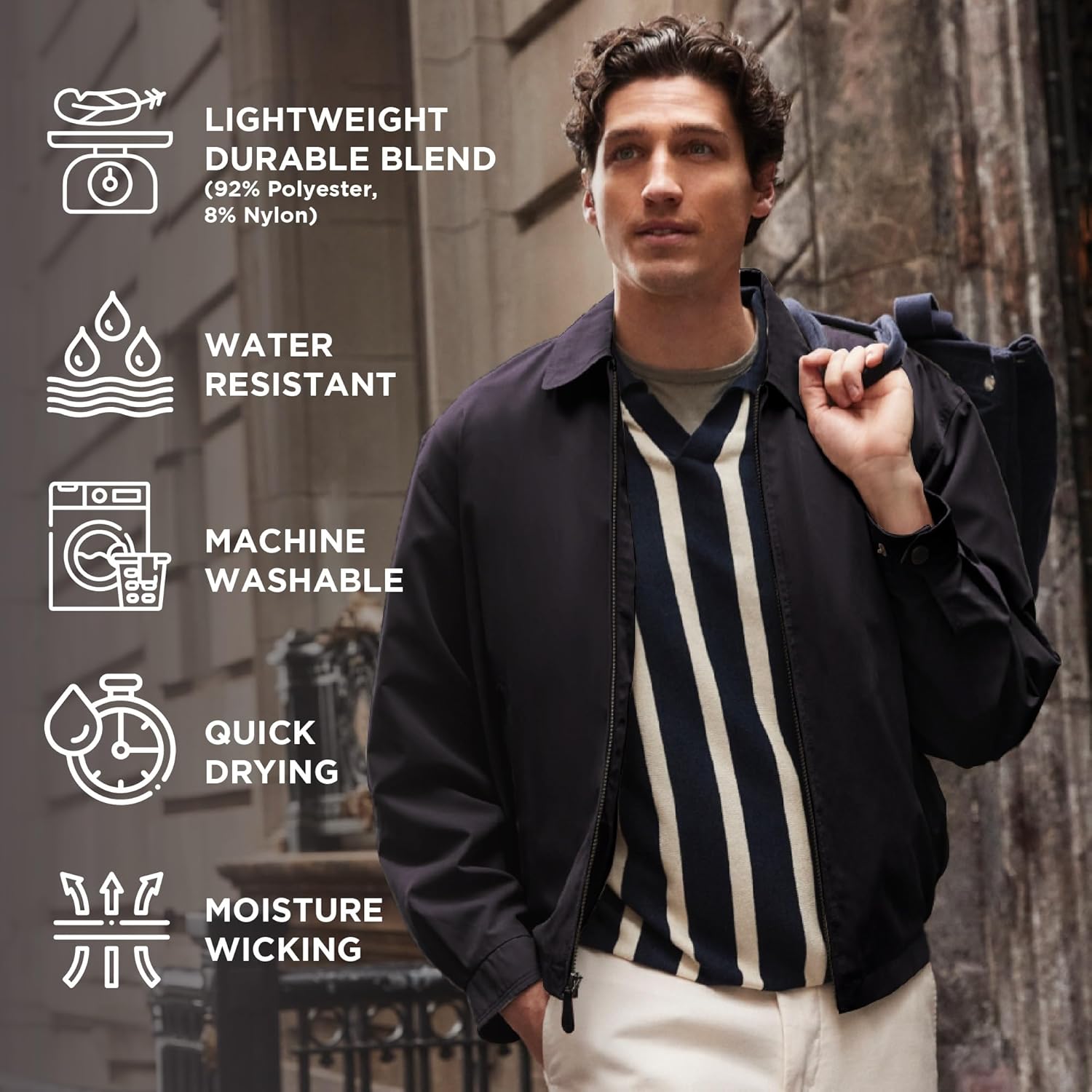 Men's Auburn Zip-Front Golf Jacket (Regular & Big-Tall Sizes) - Image 5